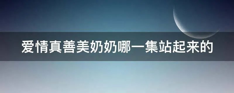 爱情真善美奶奶哪一集站起来的