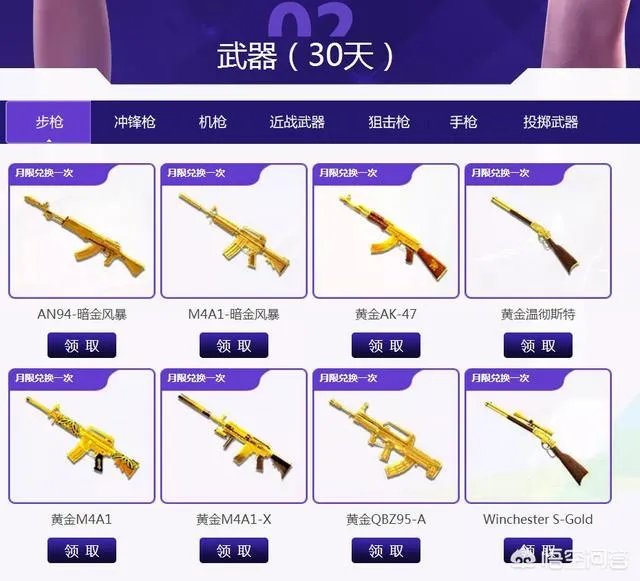 CF黄金武器大全,你用过哪几个?