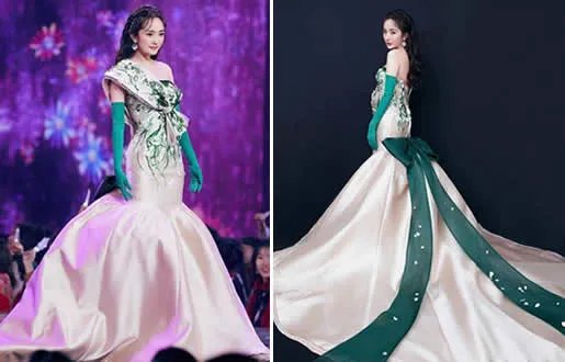 杨幂春晚造型曝光:奢华的礼服惊艳了(图)