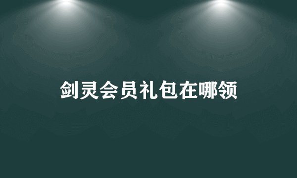 剑灵会员礼包在哪领