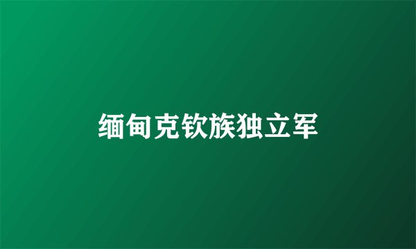 缅甸克钦族独立军