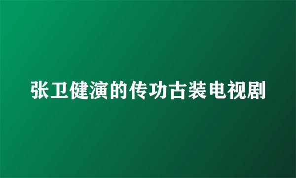 张卫健演的传功古装电视剧