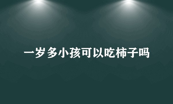一岁多小孩可以吃柿子吗