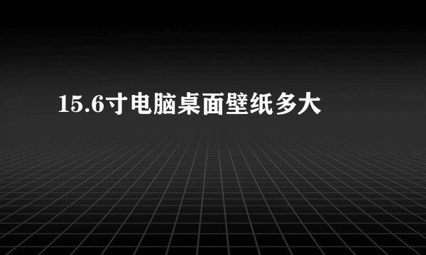 15.6寸电脑桌面壁纸多大