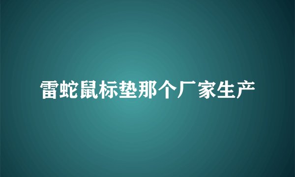 雷蛇鼠标垫那个厂家生产