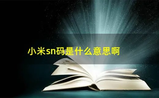 小米sn码是什么意思啊