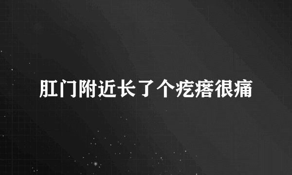 肛门附近长了个疙瘩很痛