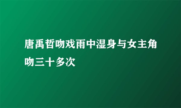 唐禹哲吻戏雨中湿身与女主角吻三十多次