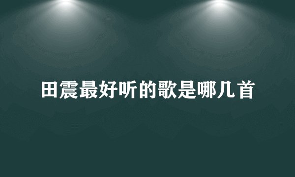 田震最好听的歌是哪几首