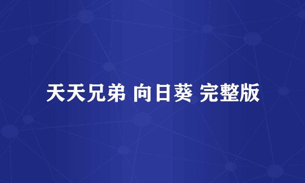 天天兄弟 向日葵 完整版
