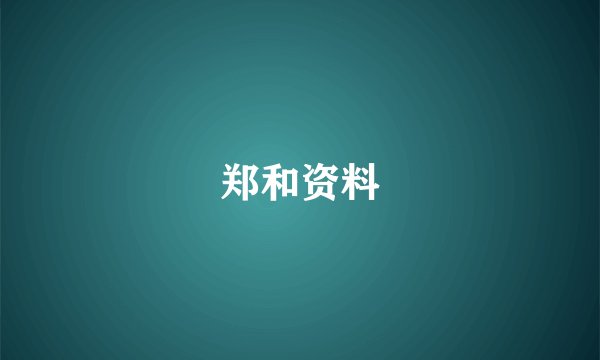 郑和资料