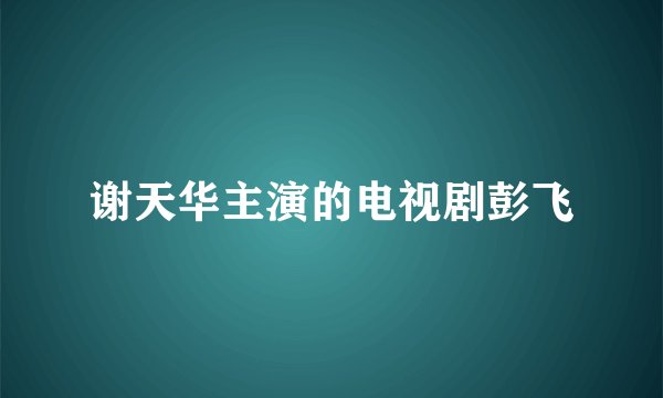 谢天华主演的电视剧彭飞