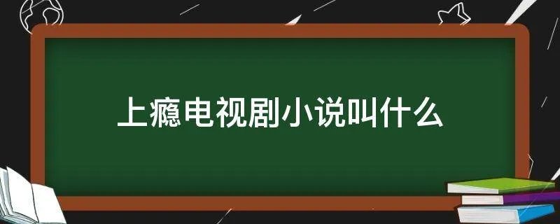上瘾电视剧小说叫什么