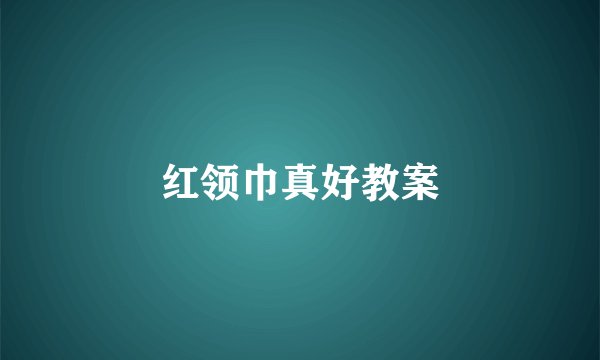 红领巾真好教案