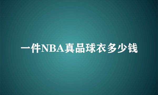一件NBA真品球衣多少钱