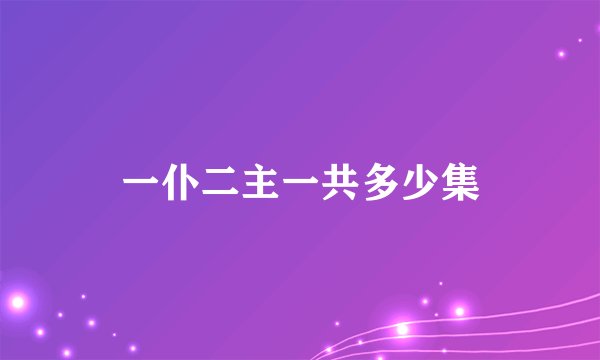 一仆二主一共多少集