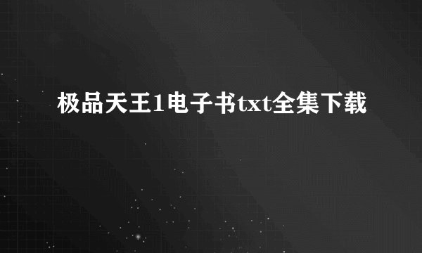极品天王1电子书txt全集下载