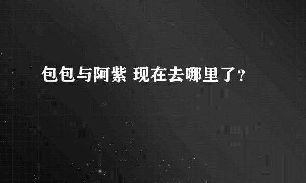 包包与阿紫 现在去哪里了？