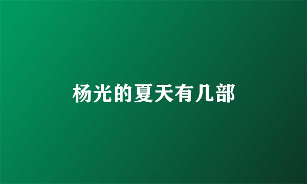 杨光的夏天有几部