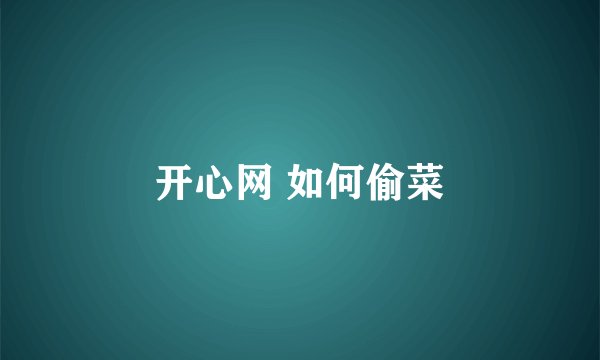 开心网 如何偷菜