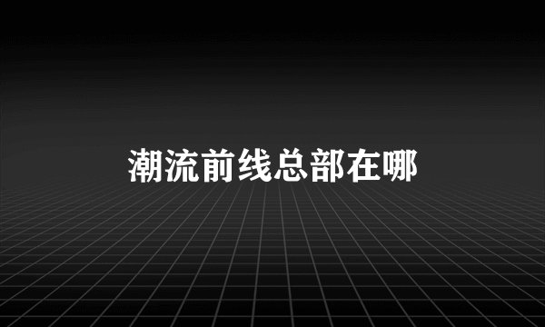 潮流前线总部在哪