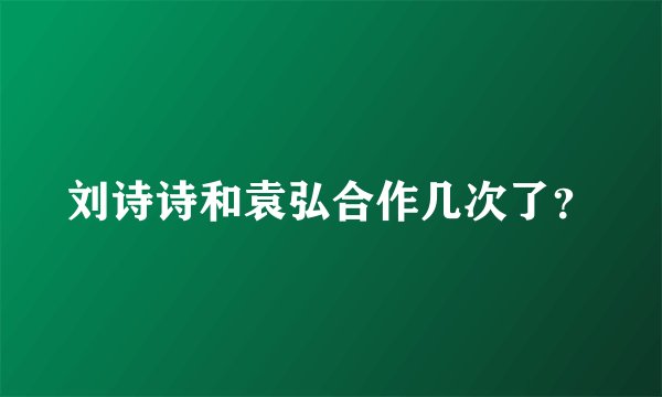 刘诗诗和袁弘合作几次了？