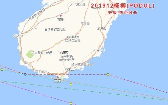 12号台风最新消息报 “杨柳”接下来的目标或是海南三亚