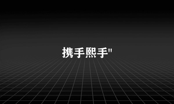 携手熙手