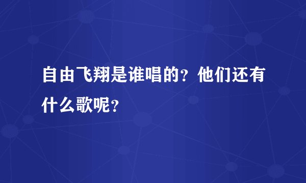 自由飞翔是谁唱的？他们还有什么歌呢？